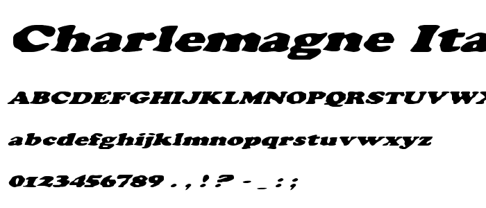 Charlemagne Italic font